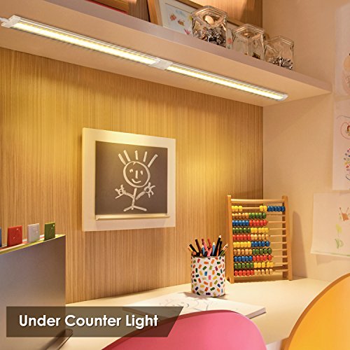 Albrillo Under Cabinet LED Lighting, Dimmable Under Counter Kitchen Lighting, 12W 900lm, soft White 3000K, Pack of 3 - Thumbnail 2