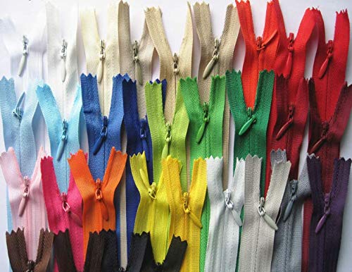 50pcs Long Nylon Invisible Zippers for DIY Sewing Back Dress Cushion Tailoring Accessories Tailor Tool (Grey, 7inch) - Thumbnail 3