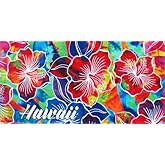 KC Hawaii Tie Dye Hibiscus Beach Towel 30 X 60 inch