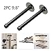 KINGSO 2PCS 9.8'' Industrial Black Iron Pipe Shelf Bracket Wall Mounted Floating Shelf Hanging Wall Hardware Steampunk Decor for Custom Shelf Plumbing Pipe Shelf Restoration Hardware Shelf (2PCS 9.8“)