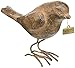 Creative Co-Op Brown Resin Bird Holding a Gold Wish Tag