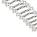 Amarine Made Pack of 10 Stainless Steel Bimini Boat Top PAD Eye, Eye Straps, Tie Down, Kayak Deck Loops, Tie Down Anchor Point, footman's Loop for Kayak Canoe Rigging