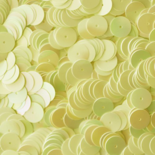 10mm ROUND FLAT SEQUINS ~ LT YELLOW opaque RAINBOW IRIS ~ Loose sequins paillettes for embroidery, applique, arts, crafts, and embellishment. Made in USA