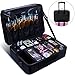 Relavel Makeup Train Case 3 layer Multi Functional Professional Makeup Bag Large Make Up Artist Box Cosmetic Organizer with DIY Dividers Movable Mirror for Cosmetics Makeup Brushes Beauty Tool (Black)