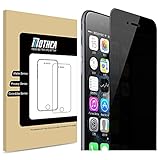 Mothca® iPhone 5 5s 5c SE Privacy Anti-Spy Tempered Glass Full Screen Protector Ballistics 0.3mm 9H Hardness Anti shatter Anti Scratch Fingerprint, Bubble Free Black as Mirror (iPhone 5/5s)