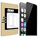 Mothca® iPhone 5 5s 5c SE Privacy Anti-Spy Tempered Glass Full Screen Protector Ballistics 0.3mm 9H Hardness Anti shatter Anti Scratch Fingerprint, Bubble Free Black as Mirror (iPhone 5/5s)
