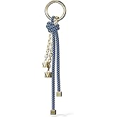 Michael Kors Speckled Cord Charm, Gold-Tone Hardware/Key Charm/French Blue