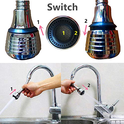Flexible Faucet Sprayer Attachment 360 ° Kitchen Sink Aerator Extender