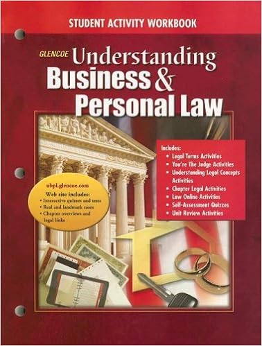 Glencoe Understanding Business Personal Law Student Activity Workbook Gordon W Brown 2006 01 01 Gordon W Brown Paul A Sukys Books