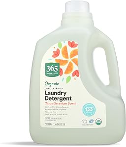Whole Foods Market, Organic Laundry Detergent, Citrus Geranium, 133 HE Loads, 200 Fl Oz