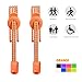 Luxsego 3 Pairs/Set Elastic No Tie Shoelaces, Best Lock Shoelaces for Adult and Kids, Durable with No Tie Elastic System, Ideal for Sneakers & Boots (Rose Red+Bright Green+Orange)