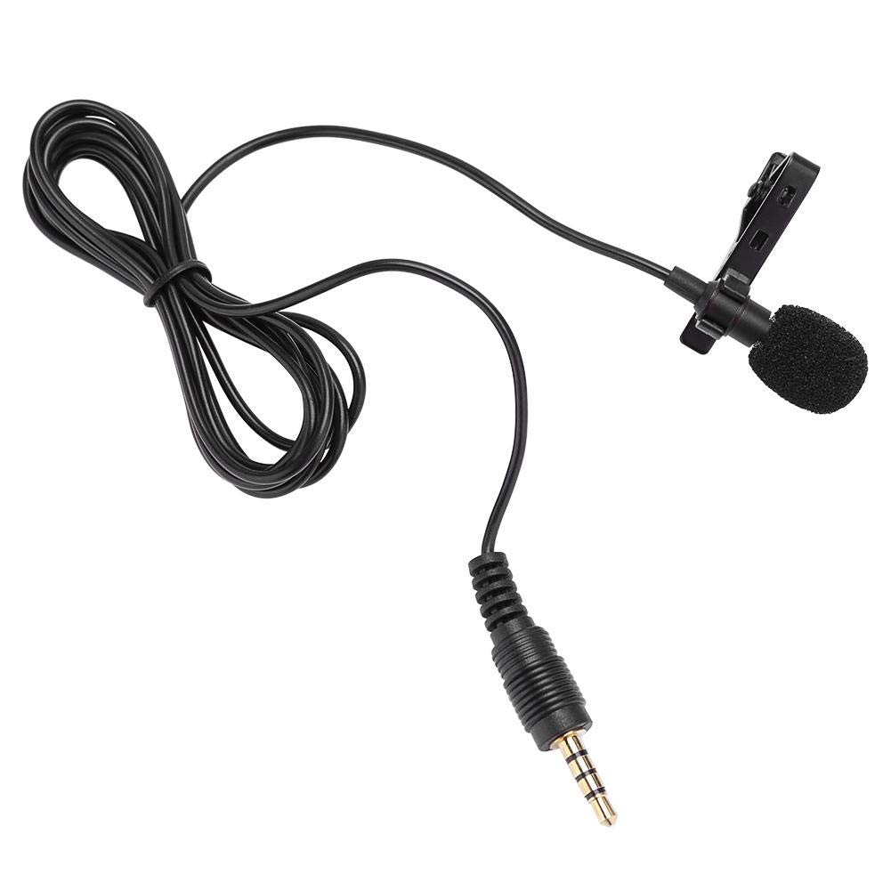 Bewinner 3.5mm Jack Mini Wired Clip-on Microphone Lapel Hands Free Condenser Microphone Mic for Recording Speeches Audio, Video Recording and Hands-free Mic Speaking