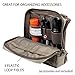 3VGEAR Sidekick MOLLE Utility Pouch - Tactical EDC MOLLE Pouches with Internal Pockets and Elastic Loops for Tactical Gear - Rugged 600D Water-Resistant Polyester - Black