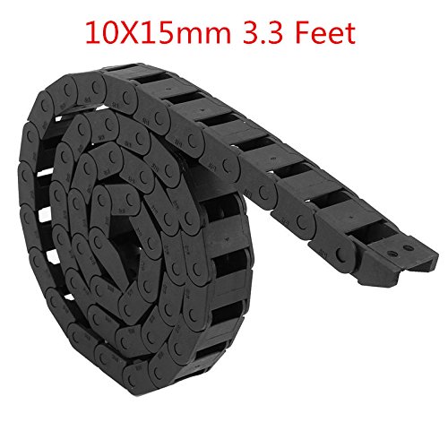 HHY Black Plastic Drag Chain Cable Carrier 10 x 15mm for CNC Router Mill