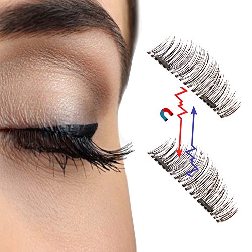 Double Magnetic False Eyelashes Natural Eye Lashes Extension Handmade