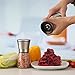 T·G·Y TGY Salt and Pepper Grinder Set with Stand Adjustable Coarseness Salt & Pepper Shakers Glass Mill Brushed