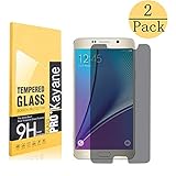 [2 Pack] Samsung Galaxy Note5 Tempered Glass Screen Protector,Kayane Anti-Peep Tempered Glass Protector, [Easy Install][9H Hardness] Scratch Terminator Anti-Glare for Samsung Galaxy Note5