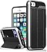 Vena iPhone SE 2016 Wallet Case, vCommute (Military Grade Drop Protection) Flip Leather Cover Card Slot Holder with Kickstand, Designed for Apple iPhone SE 5 5S - Space Gray