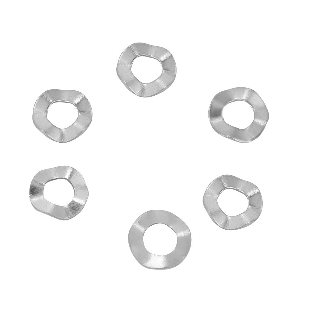 Jeanoko 100PCS M3 Wave Washer,Stainless Steel Wave Spring Washer,Spring Wave Washer,Wave Washer Gasket Assortment Kit(M4)