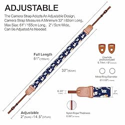 Padwa Lifestyle Blue Cat Animal Print Camera Strap