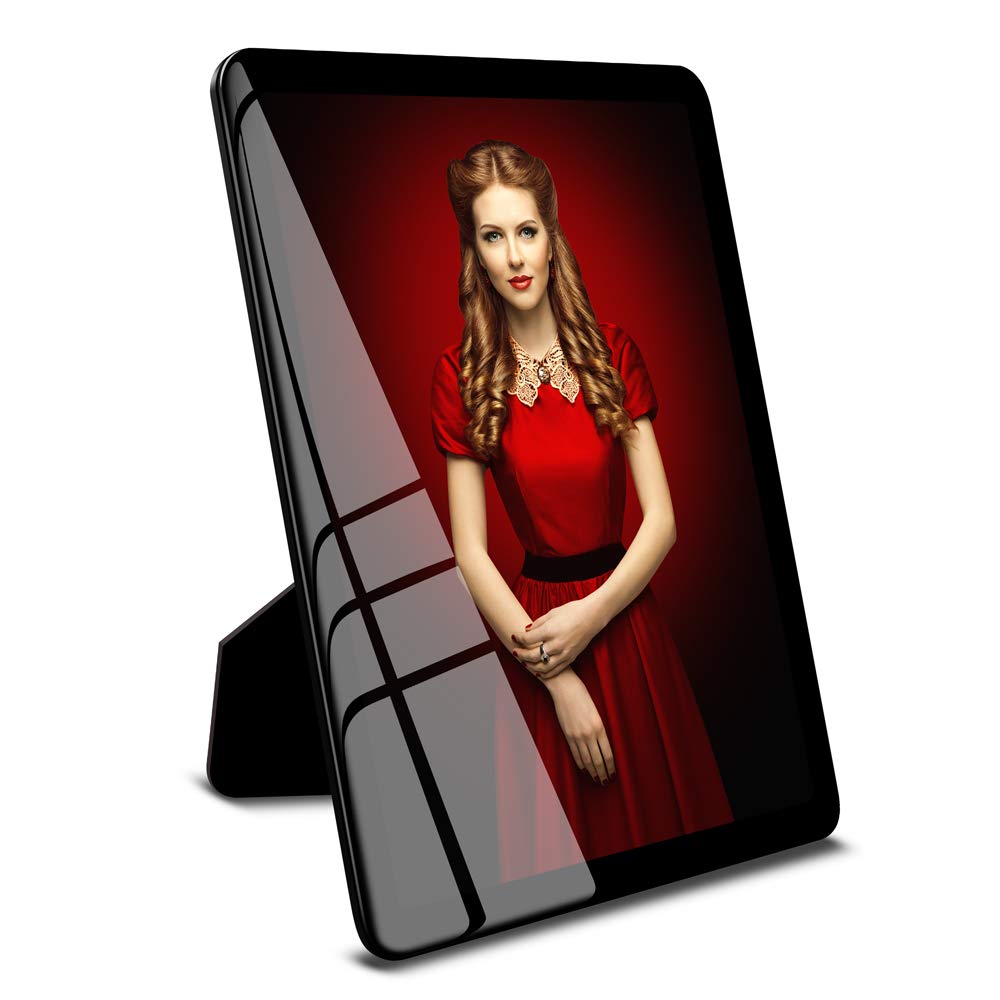 ASEEWO black 6x8 photo frame, picture frames glass, hanging picture frames, Matted for wall and tabletop Decor (6X8, black)