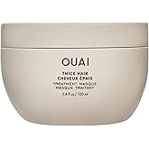 OUAI Thick Hair Mask - Treatment Masque with Almond Oil, Olive Oil, & Hydrolyzed Keratin to Restore Damaged Hair - Phthalate & Paraben Free Masque (3.4 Oz)