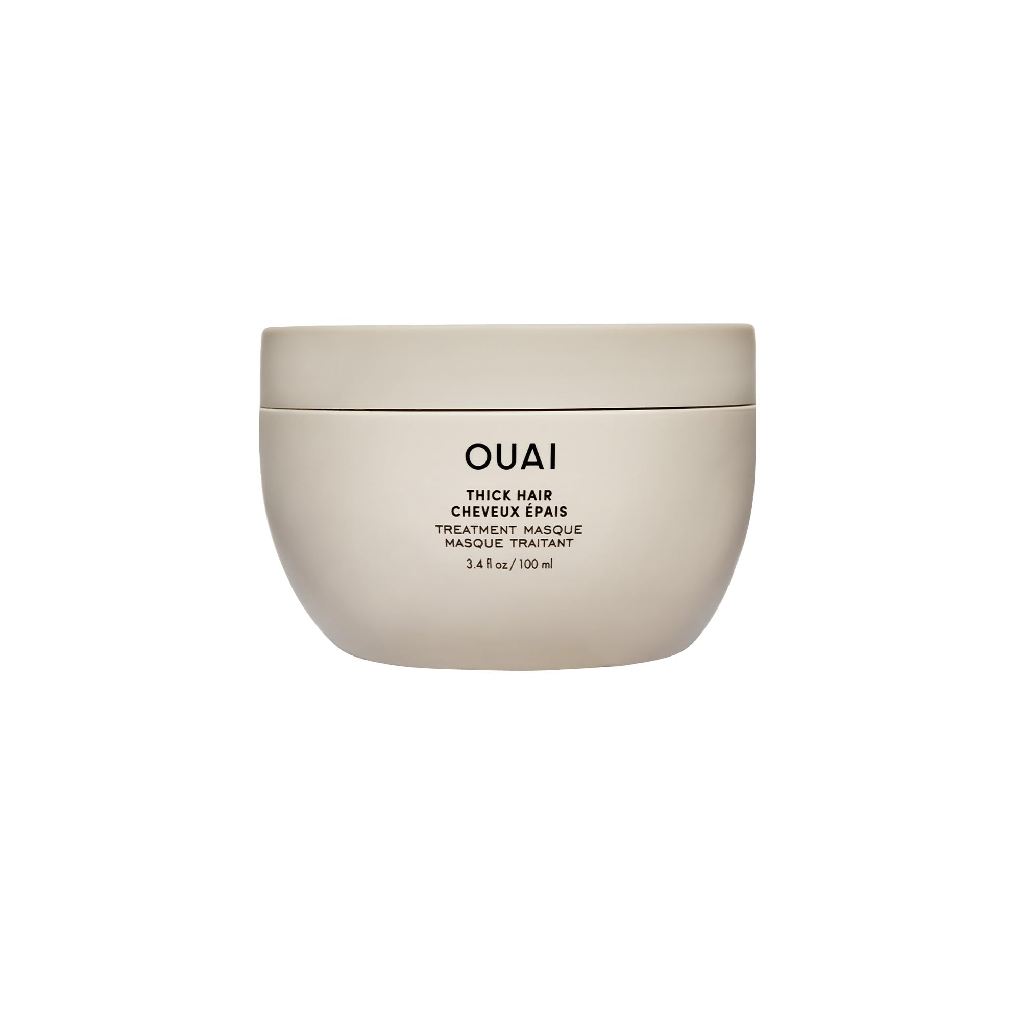OUAI Thick Hair Treatment Masque Travel Size - Almond Oil, Olive Oil & Hydrolyzed Keratin to Repair & Restore Damaged Hair - Softens, Smooths & Strengthens - Phthalate & Paraben Free Hair Mask - 100ml