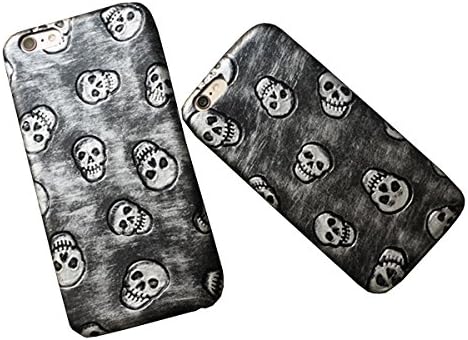 Ecarer iPhone Case for iPhone 6/iPhone 6s 4.7" Full Cover Ultra Thin Slim Matte Back Soft PP Skull Punk Style Case Cover Rock&amp;Roll Glass Screen Protector included (Silvery)