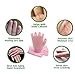 Makhry Gel Moisturizing Spa Gloves Fingerless Moisturizing Gloves Pink Touch Screen Hand Gloves for Dry Rough Cracked Hands Treatment Day Night Relief Gel Line