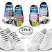 Diagonal One No Tie Shoelaces – 2 Pack. Slip On Tieless Elastic Silicone Shoe Laces for Kids, Adults & Seniors. Best for Sneakers and Casual Footwear