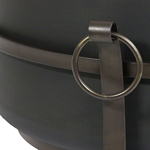 Sunnydaze-24-Inch-Steel-Cauldron-Fire-Pit-with-Spark-Screen