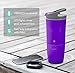 ozmo Water Hydration Tracker, Smart Water Bottle, Smart Coffee Cup, Compatible Fitbit/Apple Health (Purple)