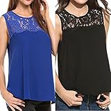 Clearance! ZOMUSA Women Chiffon Lace Sleeveless Shirt Blouse Comfort Tank Tops
