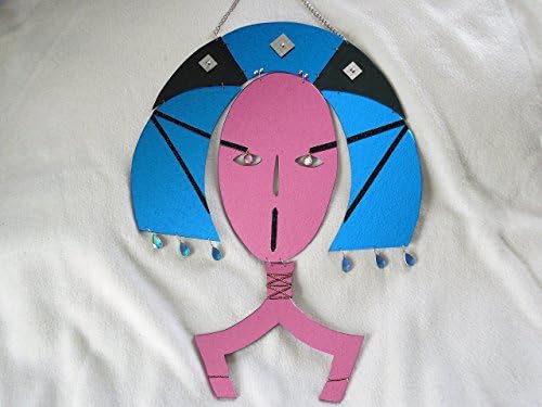 African Bakota Warrior Mask Wall Hanging Tribe Mirror Acrylic