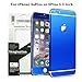 Toeoe 6sPlus/ 6Plus (5.5'') High-Strength and Super-Thin Tough Metallic Film Sticker Full Body Protector Skin for iPhone 6Plus / 6sPlus Blue