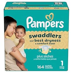 Pampers Baby Diapers - Swaddlers - Size 1, 164