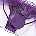 Crossdress Panties Feeshow Men's Jockstrap Lace Briefs Sissy Pouch Underwear Ruffle Skirted Purple X-Large