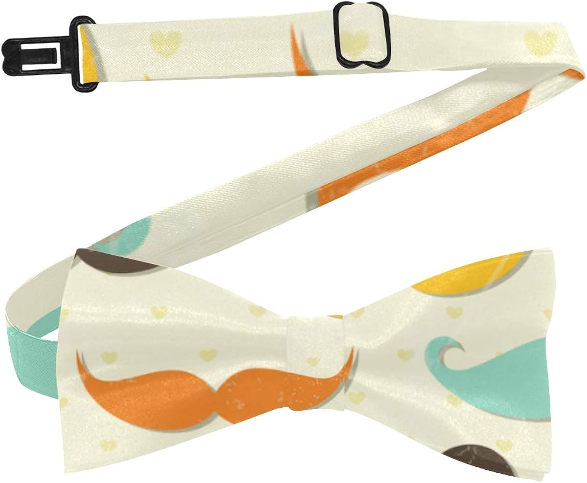 Men Bow Ties Self Tie Funny Little Moustache Patterned Bow