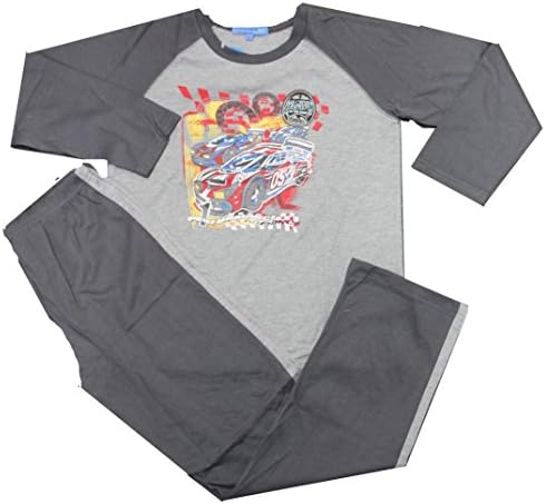 Tasidaben "Big Boy" 2 Piece Pajama Set Long Sleeve (Size 10 - 16 Years) (14, Gray)