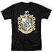 Popfunk Harry Potter Hufflepuff Logo Adult T Shirt (Medium) Black