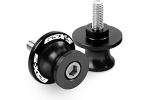 GZYWMJZ Pack of 2 Motorcycle Swing Arm Spools For Suzuki GSX-S GSXS 750 1000 GSX-S1000/F KATANA GSX-8S 2023 2024 GSX-S1000 GT Accessories, M8 Swingarm Slider Stand Paddock Screw (Black)