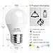 Aooshine A15 LED Bulbs 6 Watts, 60 Watts Globe Light Bulb Equivalent, Daylight White 5000K, E26 Standard Screw Base 600 Lumens A15/G45 Shape Decorative Edison Home Lighting Non-Dimmable (Pack of 6)