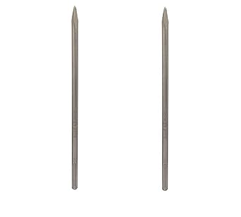 Bosch 2608690231 Pointed Chisel with SDS Max Shank Suitable for 11 Kg Hammer (Pack of 2)