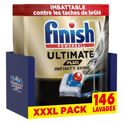 Ultimate Plus Infinity Shine Pastilles Lave-Vaisselle, Propreté Intense & Brillance Étincelante, 146 Capsules