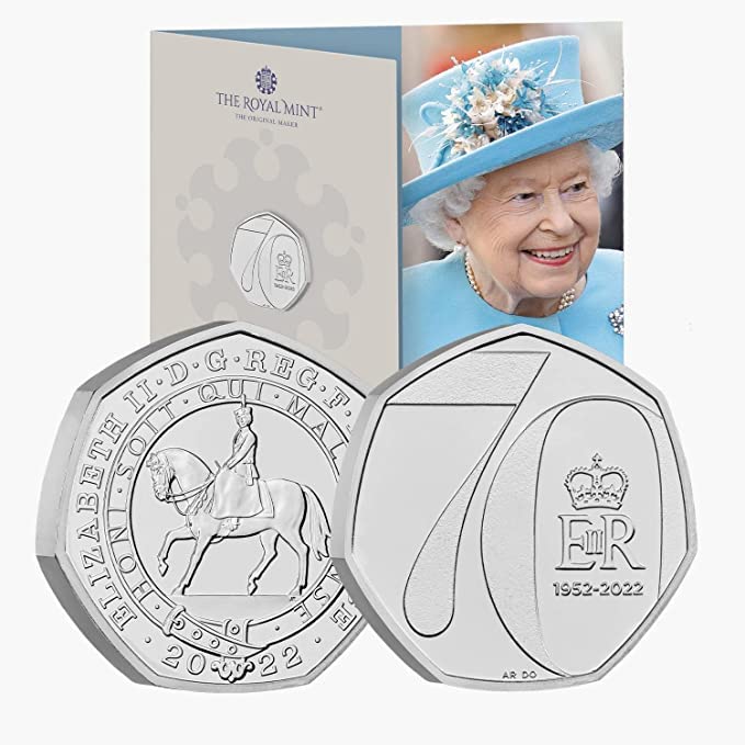 2022 Platinum Jubilee Her Majesty Queen Elizabeth II 50p Coin