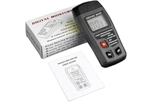 QUMOX Digital Wood Moisture Meter for Firewood, Small Handheld Wood Moisture Detector for Firewood Moisture Meter Humidity Detector for Cordwood, Furniture, Floor, Wood Humidity Measuring