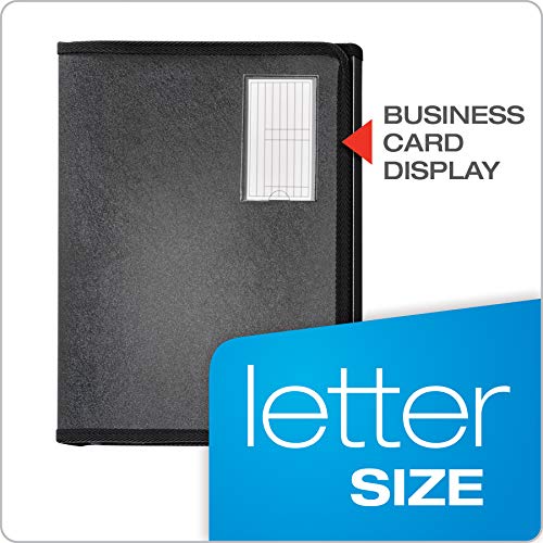 Cardinal Easel ShowFile Presentation Book, 20 Pockets, Holds 40 Letter-Size Sheets, Horizontal Display, Customizable Cover, Black (52132) - Thumbnail 5