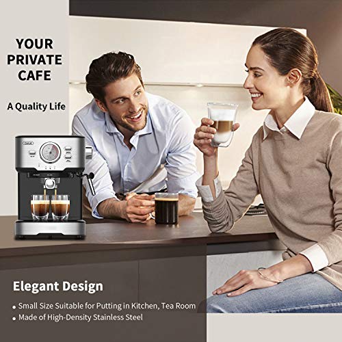 Gevi Espresso Machine 15 Bar Coffee Machine with Foaming Milk Frother