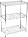 AmazonBasics 3-Shelf Shelving Storage Unit, Metal Organizer Wire Rack, Chrome Silver (23.2L x 13.4W x 30H)