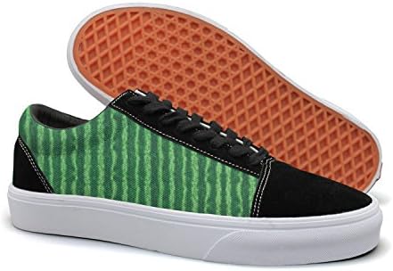 YCFTA Green Watermelon Rind Woman Casual Shoes Boat Slip Low Top Simple